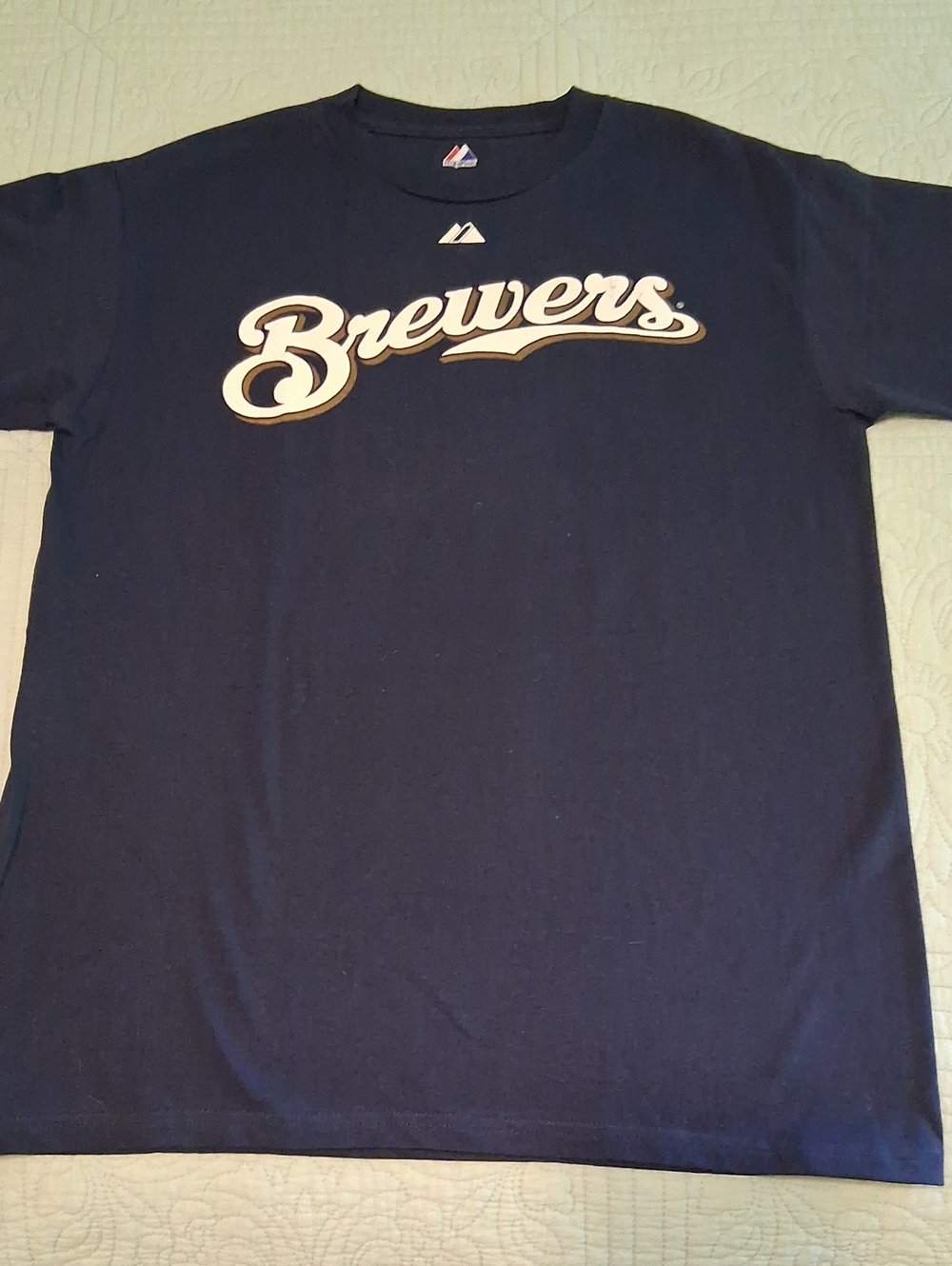 Majestic Navy Brewers Prince Fielder Vintage Tee, NWOT